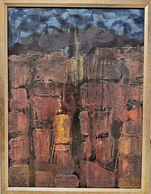 (П) Лукка Валерий Николаевич (г.р. 1945) - Пьяченца ночью. 2020 г. Холст, смешанная техника. 80 ...