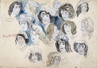 (П) Ходасевич Валентина Михайловна (1894–1970) Головы.