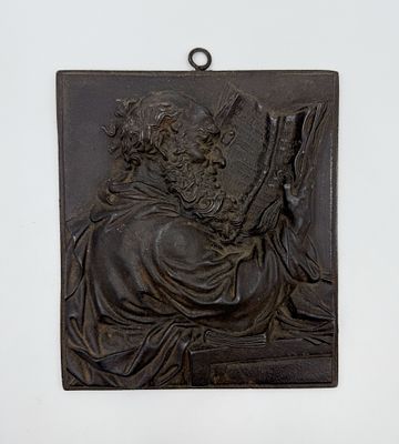 (П) Леонард Пош (Posch Leonard, 1750-1831)- автор модели - Барельеф. Ученый - Апостол Иоанн ...