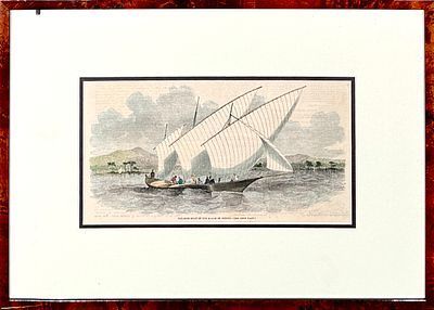 (М) Неизвестный гравер Джохор-Бару «Прогулочный катер Раджи» («Pleasure Boat of the Rajah»), 1851 г. 