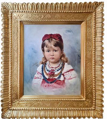 (М) Маковский Владимир Егорович (1846-1920) - Портрет дочери художника Елены Владимировны ...