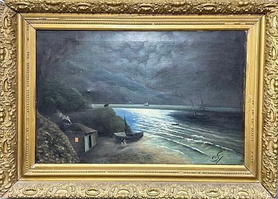 (П) Неизвестный художник Лунная ночь, ХХ в.