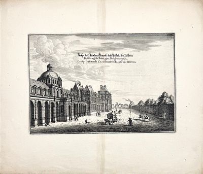 (М) Гравер Жан Моро (1619-1679)Дворец Тюильри.