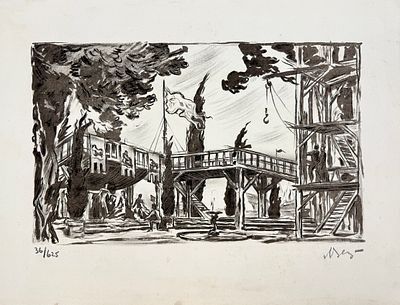 (П) Бенуа Николай Александрович (1901—1988) Постановка "Отелло" Джузеппе Верди в театре «Ла Скала». Акт второй. (1978 г.)