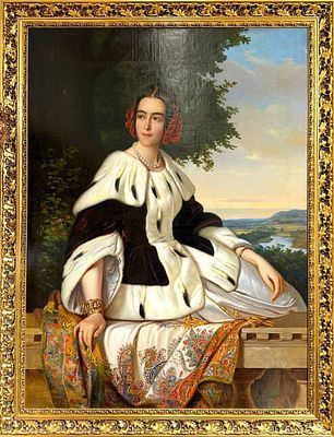 (М) *Дорнер Иоганн Конрад (1809-1866) - Портрет Леониллы Ивановны Витгенштейн. 1840-1844 гг. ...