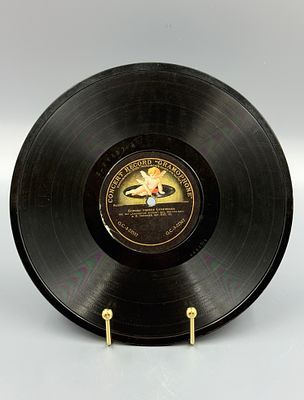 (П) [Редкость] Пластинка виниловая двусторонняя. (1906, 1920 гг). "Общество граммофон", Zonophone record.