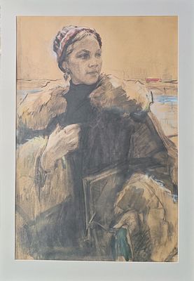 (П)* [Приписывается] Острова Лия Александровна (1913–2009) - Автопортрет. Середина XX в. ...