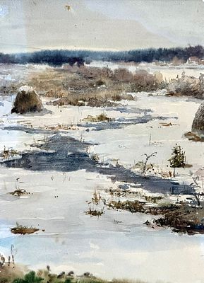 (М) Афанасьев Владимир Васильевич (1928-1982) Начало весны. 1957 г.