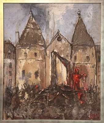 (П) Лукка Валерий Николаевич (1945 г.р.) - Консьержери. 2021 г. Дерево, смешанная техника. 94 х ...