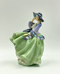 Статуэтка ROYAL DOULTON Porzellan HN1833 Top O' The Hill 7 " Hinten Figur Stil. Англия. 1937 г.