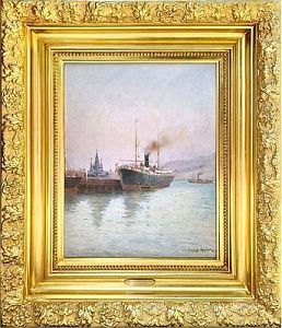 (М) Федоров-Керченский Иван Пантелеймонович (1853 - после 1914) - У Ялтинского мола. Конец XIX ...