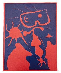 (П) Жоан Миро (1893-1983) - Человек в красном свете. 1938 г. Бумага, литография. 31,5 х 24,5 ...