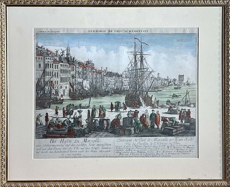 [Из частной коллекции N] Лейзельт Бальтазар Фридрих (1750-1800) Марсель. Старый порт. 1778 г.