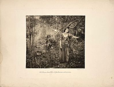 (М) - Жанна д'Арк, внимающая небесным голосам. 1905 г. Бумага, гелиогравюра. 33,6 х 44,2 см
