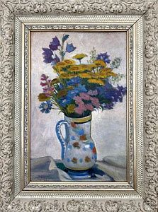 [Мир Искусства] Кругликова Елизавета Сергеевна (1865-1941) - Натюрморт с цветами. 1917 г. ...