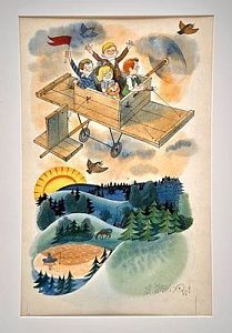 Чижиков Виктор Александрович (1935-2020)Самолет. Из твоих любимых книг.