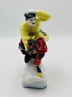 (П) Статуэтка «Вакула на черте». СССР. ЛФЗ, 1950-60 гг.