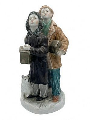 (П) Статуэтка «Друзья птиц», СССР, Конаковский фаянсовый завод, 1950-1960 гг.