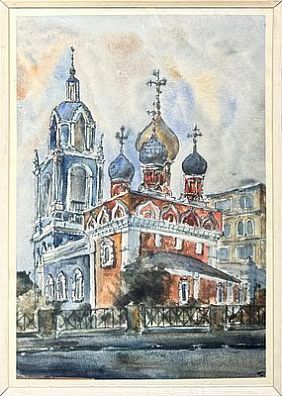 (М) Орловский М.В. «Церковь Георгия на Псковской горке». 1987 г.