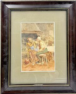 (П) Коломбо Виргилио (Colombo Virgilio; 1884–1927) - Жанровая сцена. Конец XIX - Начало XX вв. ...