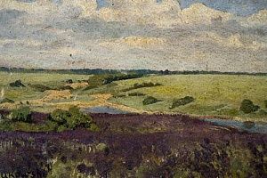 (М) [Приписывается] Жуковский Станислав Юлианович (1875-1944) - Летний пейзаж с рекой. Нач. XX ...