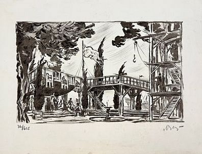 (П) Бенуа Николай Александрович (1901—1988) Постановка "Отелло" Джузеппе Верди в театре «Ла Скала». Акт второй. (1978 г.)