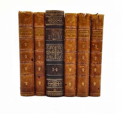 (П) Сочинения А. С. Пушкина в 7-ми томах 1882 года. М.: изд. Федора И. Анского, 1882. ТТ. 1-7.