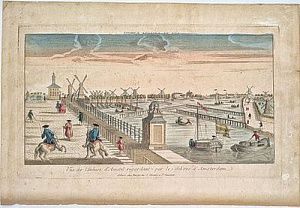 (П) Поль Андре Бассе (1785 - 1819) Вид на ветряные мельницы в Амстердаме. 1700 - 1799 гг.