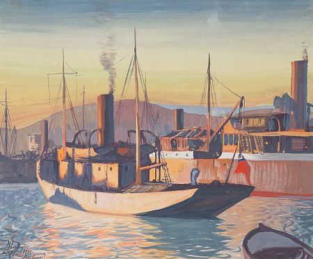 ТОП-ЛОТ. Латри Михаил Пелопидович (1875-1942) Порт Пирей (Афины). 1923