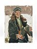 (П) Баженов Всеволод Андреевич (1909-1986) - Дания на горизонте. 1962 г. Картон, масло. 18 х 41 ...