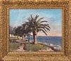 (П) Клевер Юлий Юльевич (1882-1942) - Набережная южного города. 1934 г. Холст, масло 42,5 х 53 ...