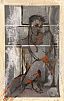 (М) Каплевич Павел Михайлович (1959 г.р.) - Мужской портрет. 2010 г. Бумага, смешанная техника. ...