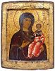 (П) Богоматерь Одигитрия Смоленская. Россия, Белозерье, XVII - XVIII вв. Дерево, темпера 24×30 см