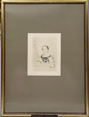 (П) Мадмуазель Волконская. По оригиналу Э.Дега. 1940-е гг. Бумага, офорт. 10,5 х 7,5 см