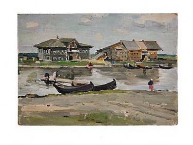 * (П) [Двусторонний лист] Ивлев Павел Филатович (1901-1991) - Крым. Судак. Луна. 1967 г. ...