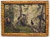(П) Копия с картины Шишкина "Утро в сосновом лесу". Конец XIX - нач. XX в. Холст, масло. 23 х 31 см.