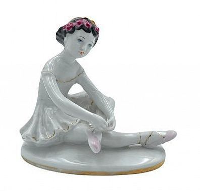 (П) Статуэтка «Маленькая балерина», скульптор Велихова С. Б., ЛФЗ, 1950-60 гг.