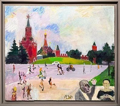 (М) Заславский Анатолий Савельевич (1939 г.р.)Москва-Кремль. 2021 г. Холст, масло. 95 х 80 см