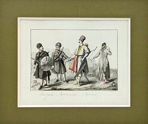 (П) Джованни Антонио Сассо (1809 -1839) - Костюмы народов России. Ингуши и туркмены. Флоренция, ...