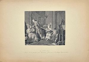 (М) Гравер Филипп Триер (1756-1815) по оригиналу Жана-Мишеля Моро (1741-1814)Счастливые предзнаменования.