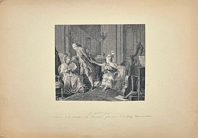(М) Гравер Филипп Триер (1756-1815) по оригиналу Жана-Мишеля Моро (1741-1814)Счастливые предзнаменования.