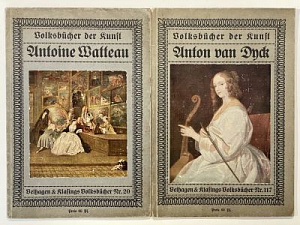 [Две книги из серии Народные книги Velhagen & Klasing.] Джордж Берманн. Антуан Ватто. 1911В. Валлерстайн. Антонис Ван Дейк. 1910.