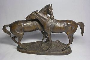 (П) «Объятие» (L'Accolade), по форме Пьера-Жюля Мене [1856]. Поздний повтор.