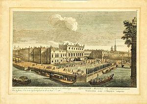 (П) По гравюре А. А. Грекова (1750–1751) - Проспект Летнего Ее Императорского Величества дома в ...
