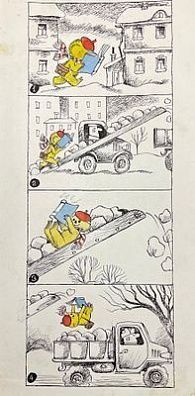 Чижиков Виктор Александрович (1935 - 2020)“Восьминожка - друг Мурзилки”. Эскизы иллюстраций к журналу "Мурзилка" (№11, 84).