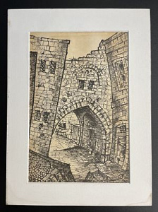 Неизвестный художник Караимские ворота. В старом городе Иерусалима. 1960-е гг.