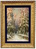 (М) Клевер Юлий Юльевич (1850-1924) - Зима. 1899 г. Холст, масло. 89,5 х 58,5 см ЭКСПЕРТНОЕ ...