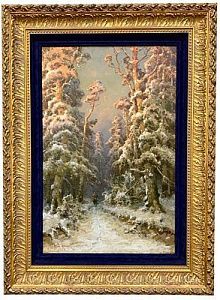 (М) Клевер Юлий Юльевич (1850-1924) - Зима. 1899 г. Холст, масло. 89,5 х 58,5 см ЭКСПЕРТНОЕ ...