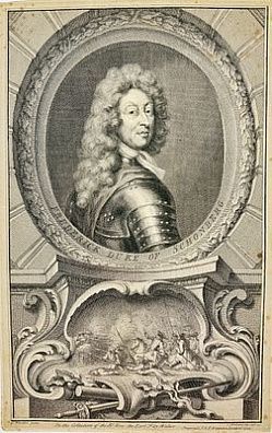 (П) Хоубракен Якоб (Jacobus Houbraken; 1698-1780) - Портрет Фридриха, герцога Шомберга. 1739 г. ...