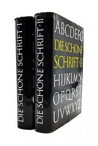 (П) Франтишек Музика. Прекрасный шрифт в разработках латинского алфавита ["Die schöne Schrift in der Entwicklung des Lateinischen Alphabets"]. В 2-х т. Издатель Вернер Даузиен. 1965 г. - 701, 669 с.